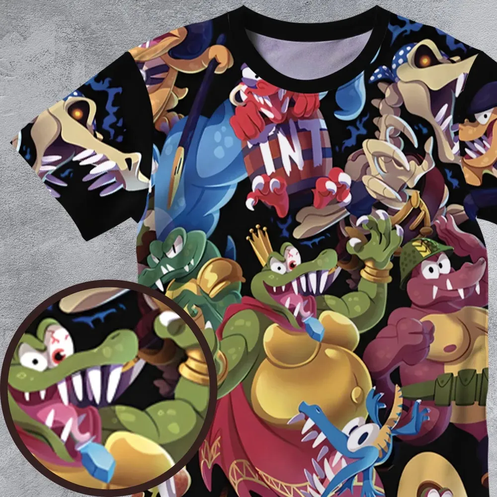 Krem Krew Donkey Kong All-Over Print Unisex T-Shirt - 4