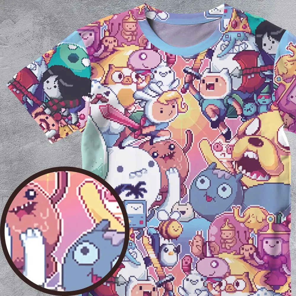 The Manic Pixel Adventure Time All-Over Print Unisex T-Shirt - 4