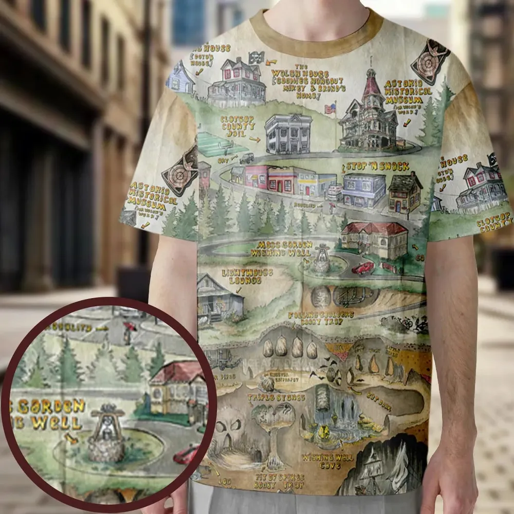 The Goonies Adventure Map All-Over Print Unisex T-Shirt - 3