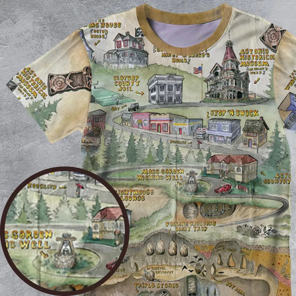The Goonies Adventure Map All-Over Print Unisex T-Shirt - 4