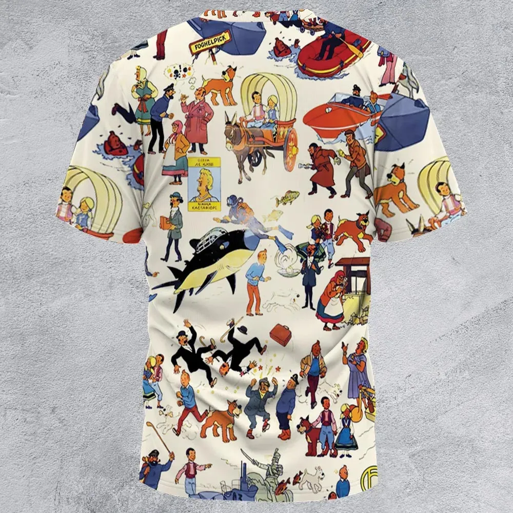 Tintin Adventure Kuifje All-Over Print Unisex T-Shirt - 3