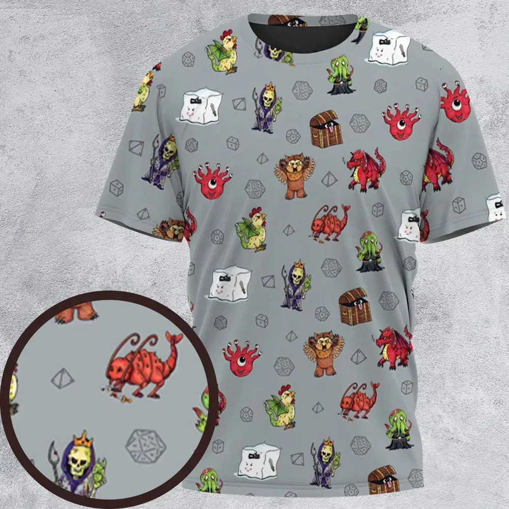 Little Monsters DnD All-Over Print Unisex T-Shirt - 2