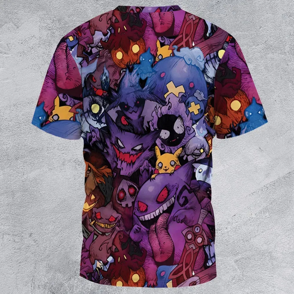 Scaries Poison Pokemon All-Over Print Unisex T-Shirt - 3