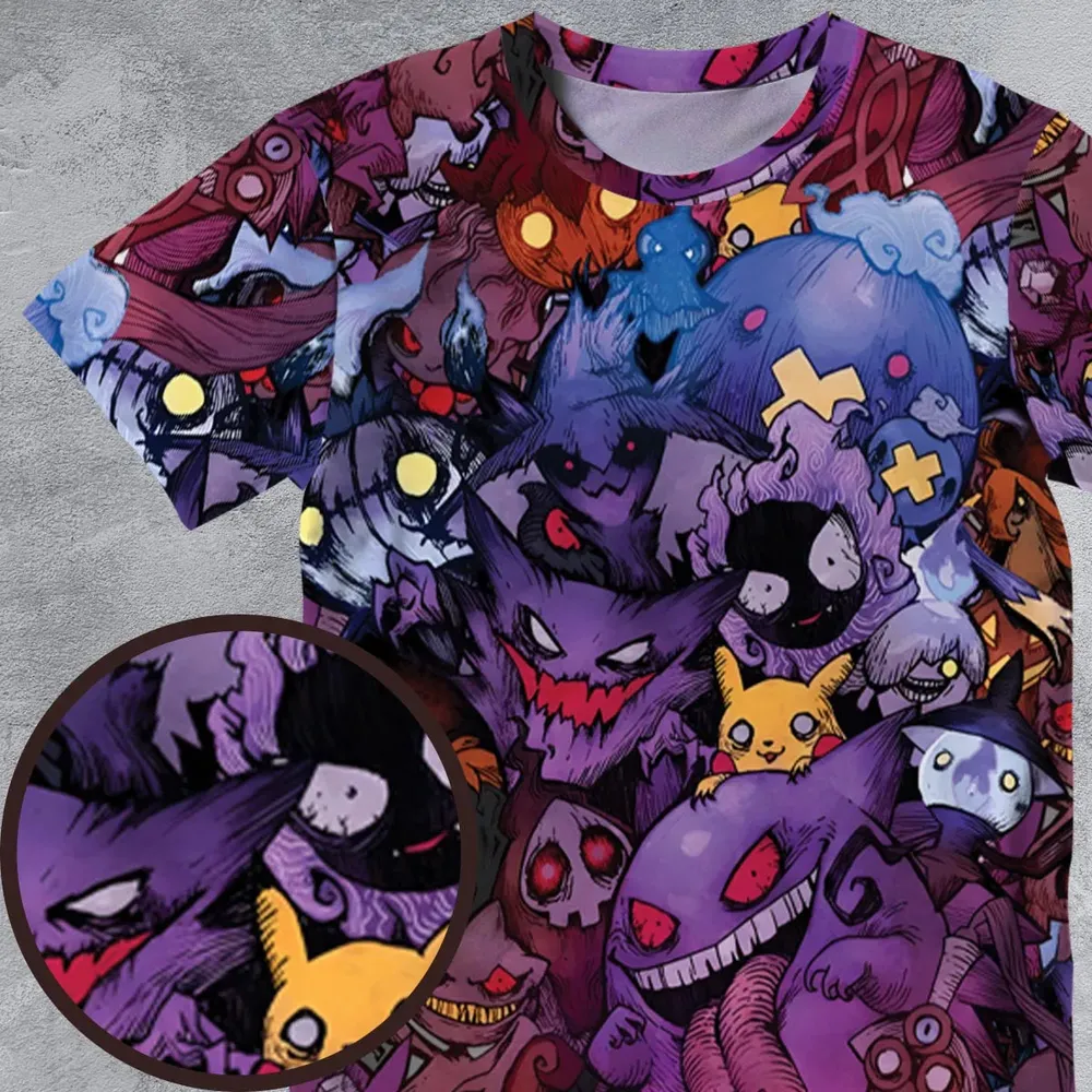 Scaries Poison Pokemon All-Over Print Unisex T-Shirt - 4