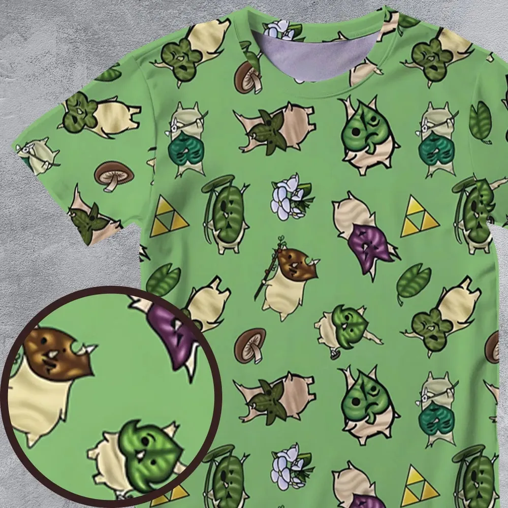 Korok Style The Legend of Zelda All-Over Print Unisex T-Shirt - 4