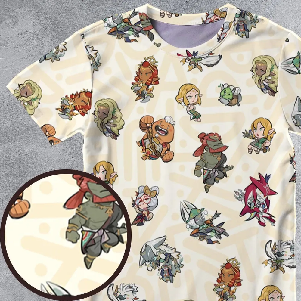 Link Look The Legend of Zelda All-Over Print Unisex T-Shirt - 4