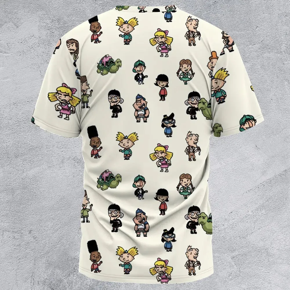 Hey Arnold Characters All-Over Print Unisex T-Shirt - 2
