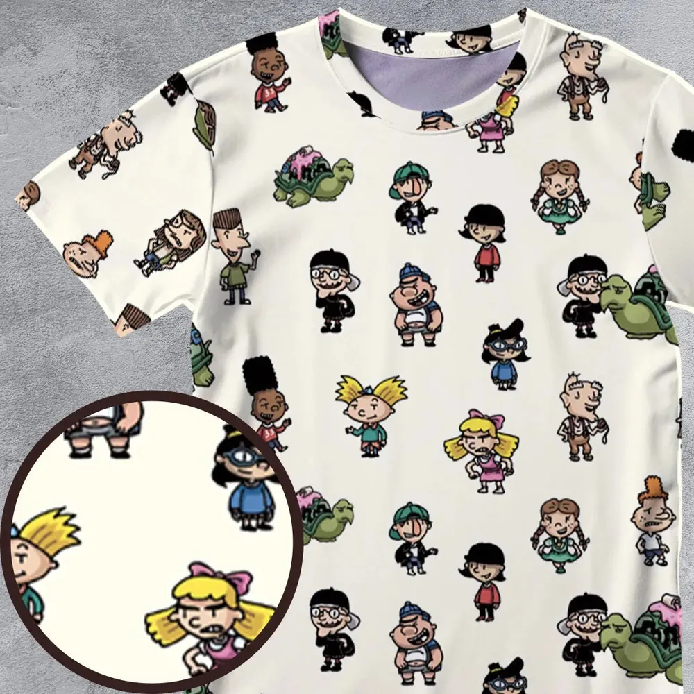 Hey Arnold Characters All-Over Print Unisex T-Shirt - 4