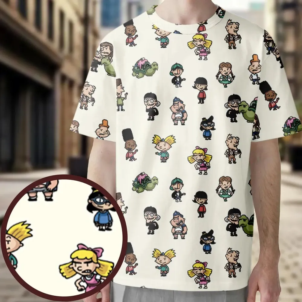 Hey Arnold Characters All-Over Print Unisex T-Shirt - 3
