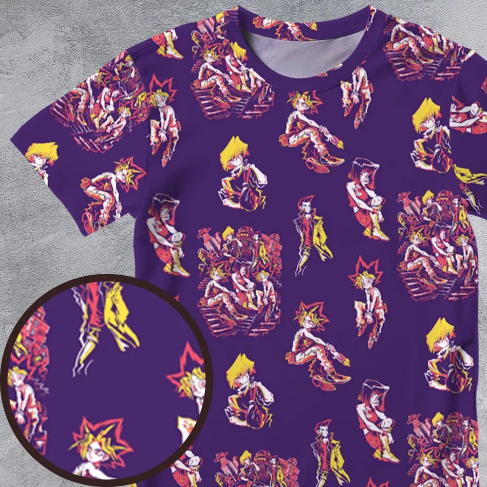 Yu Gi Oh Characters Patterns All-Over Print Unisex T-Shirt - 4