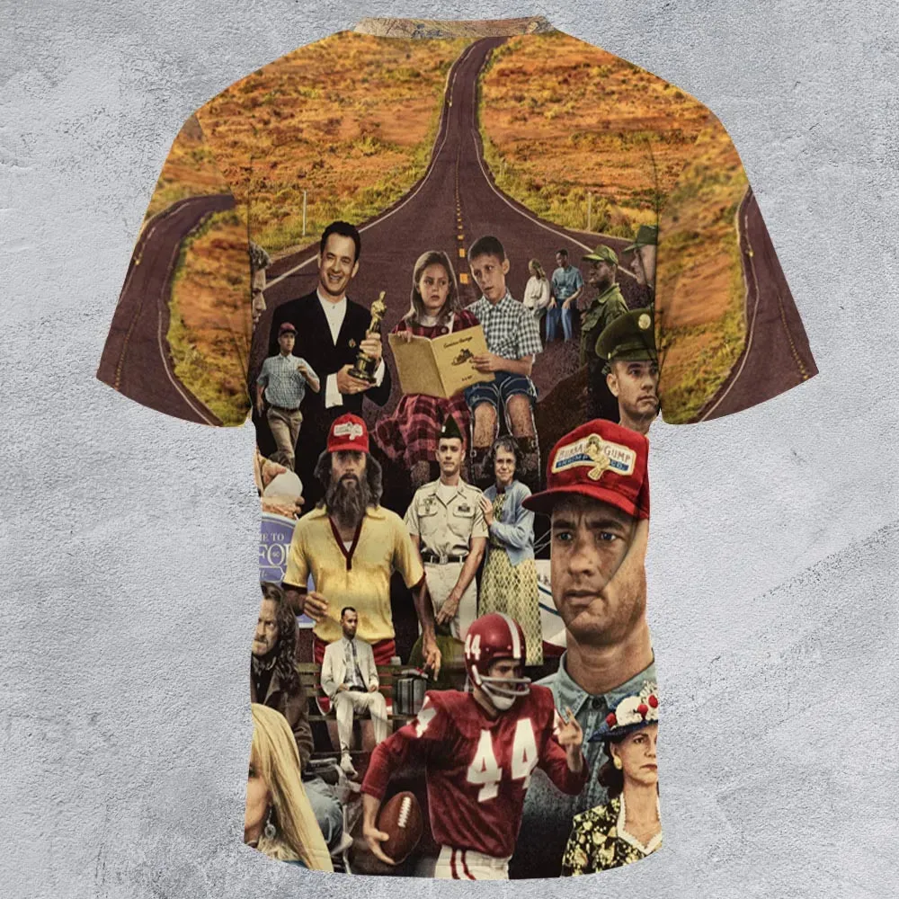 Forrest Gump's Journey Collage All-Over Print Unisex T-Shirt - 2