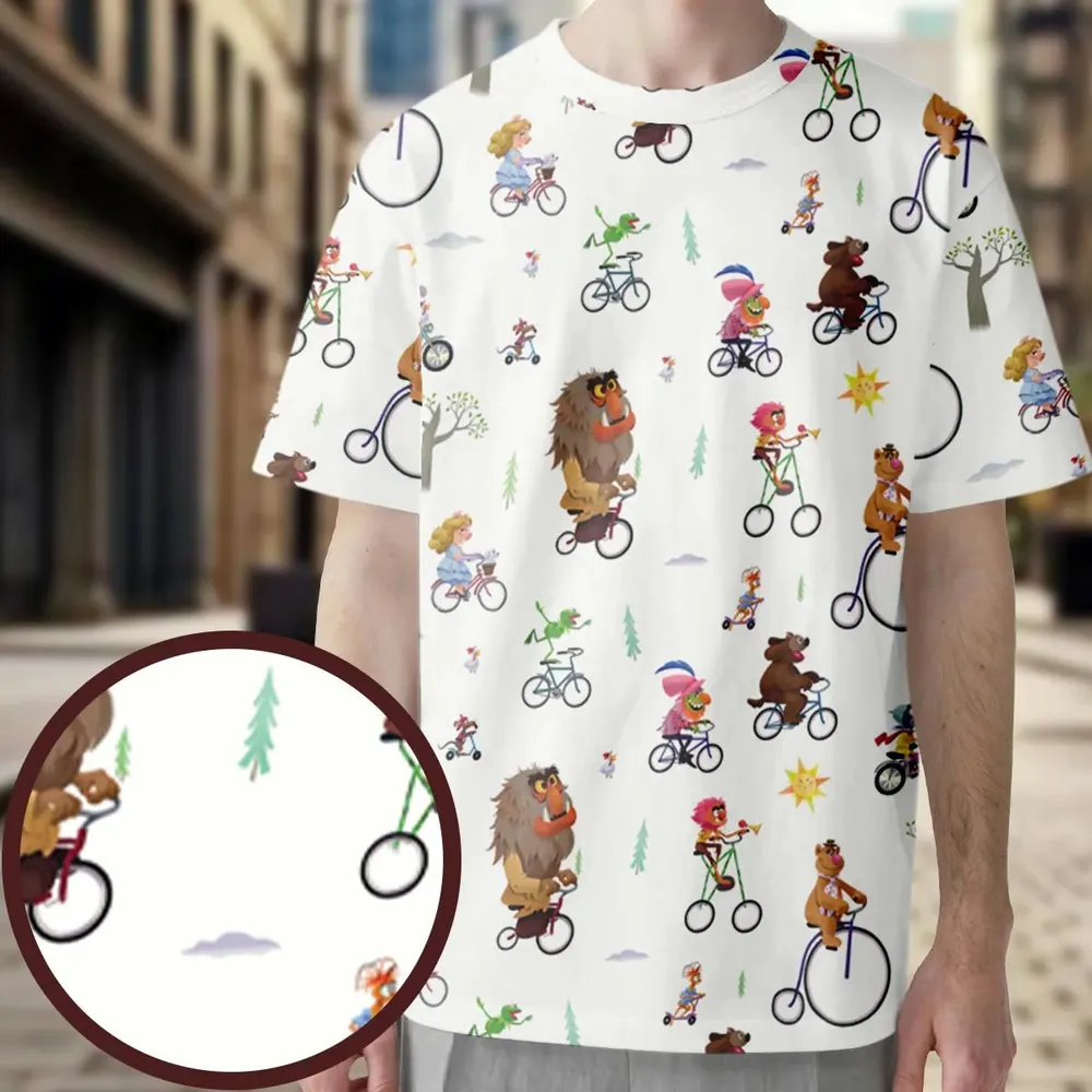 The Muppet Movie Bike Scene All-Over Print Unisex T-Shirt - 3