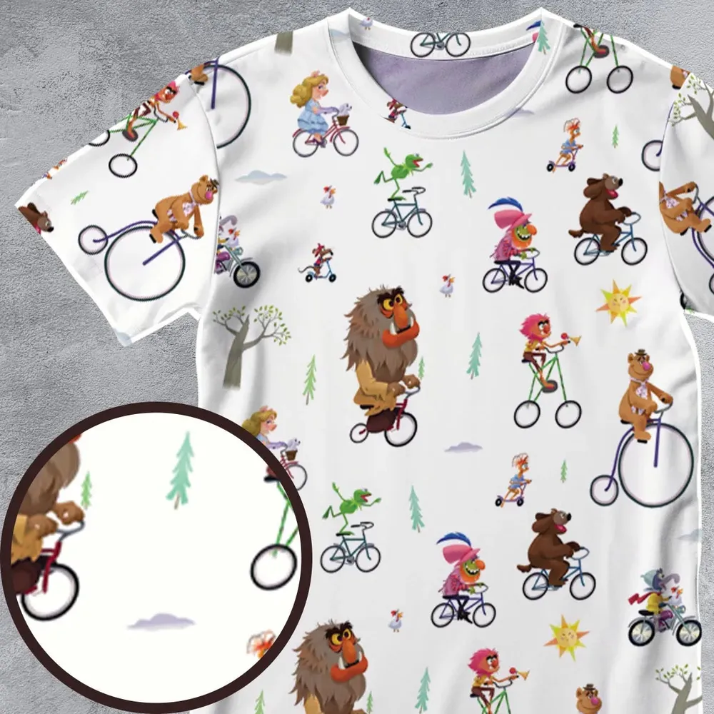 The Muppet Movie Bike Scene All-Over Print Unisex T-Shirt - 4