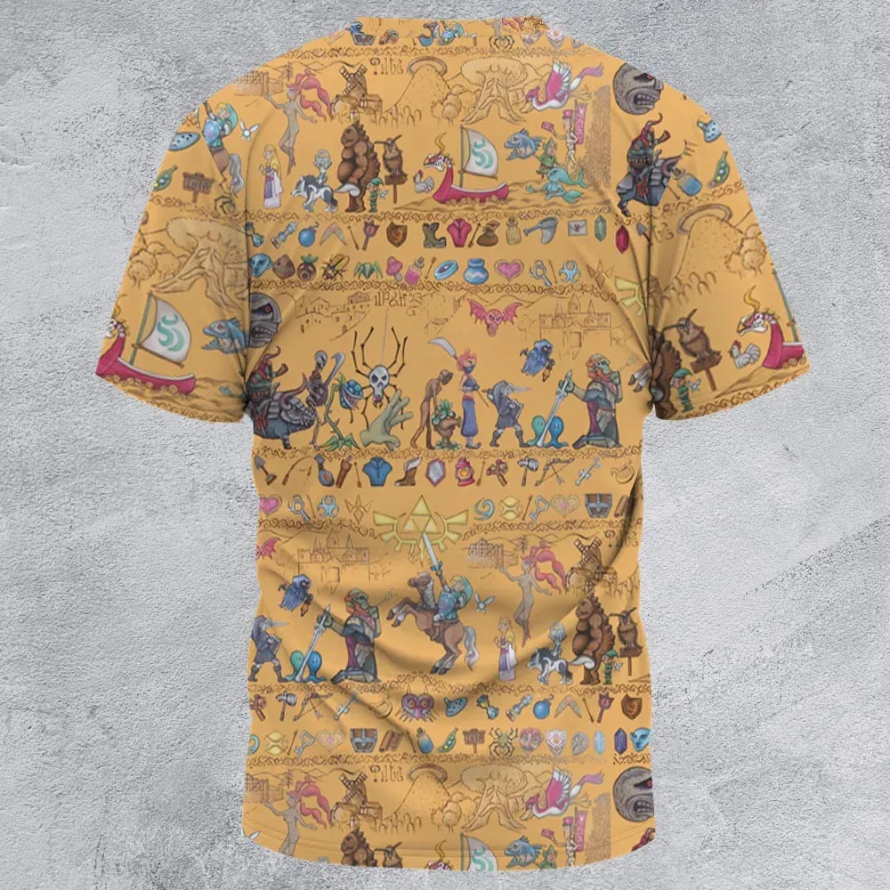 Link's Journey Tapestry The Legend Of Zelda All-Over Print Unisex T-Shirt - 2