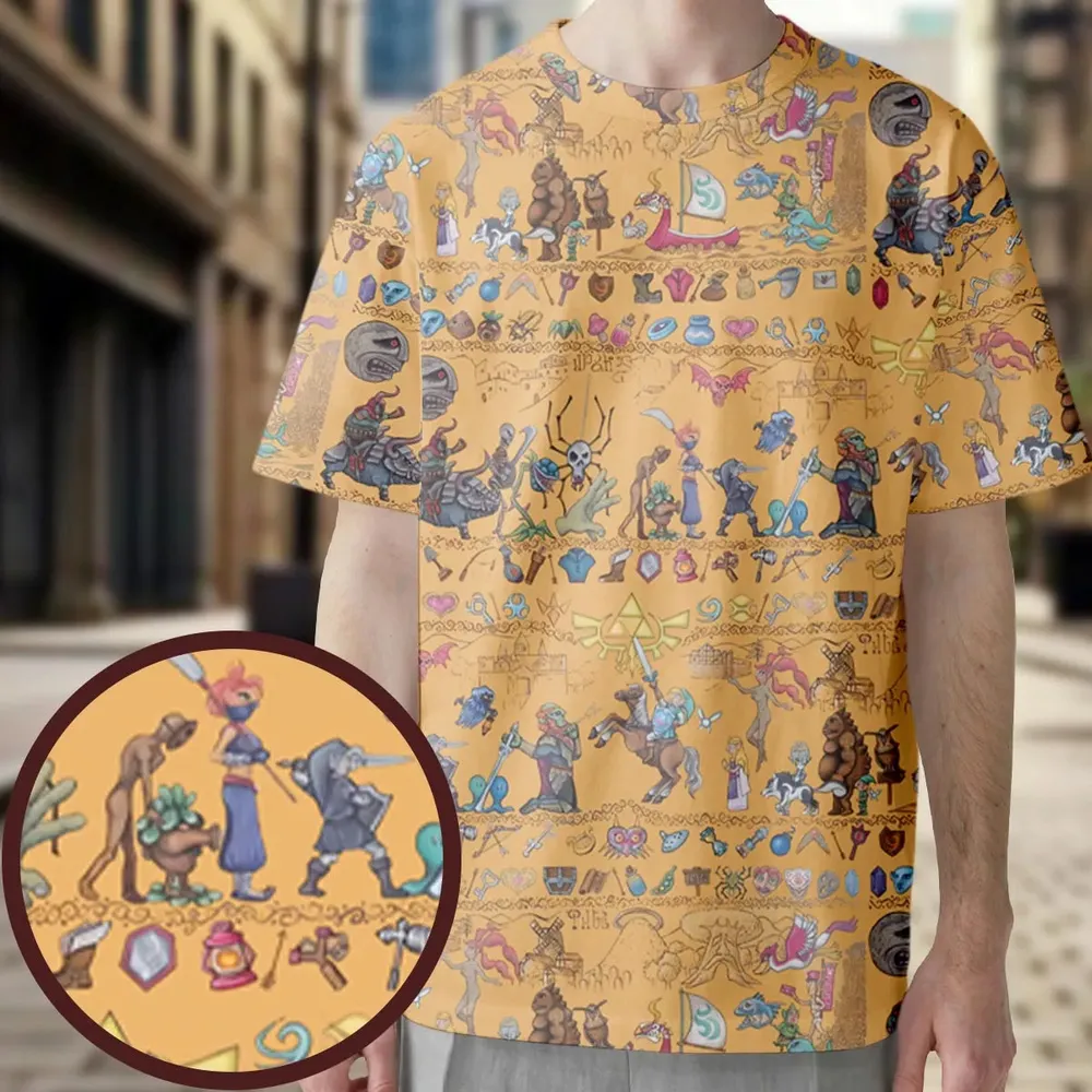 Link's Journey Tapestry The Legend Of Zelda All-Over Print Unisex T-Shirt - 3