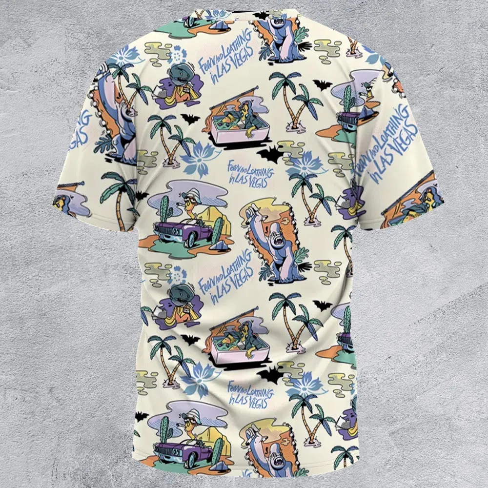 Vacation Fear and Loathing In Las Vegas Pattern All-Over Print Unisex T-Shirt - 3