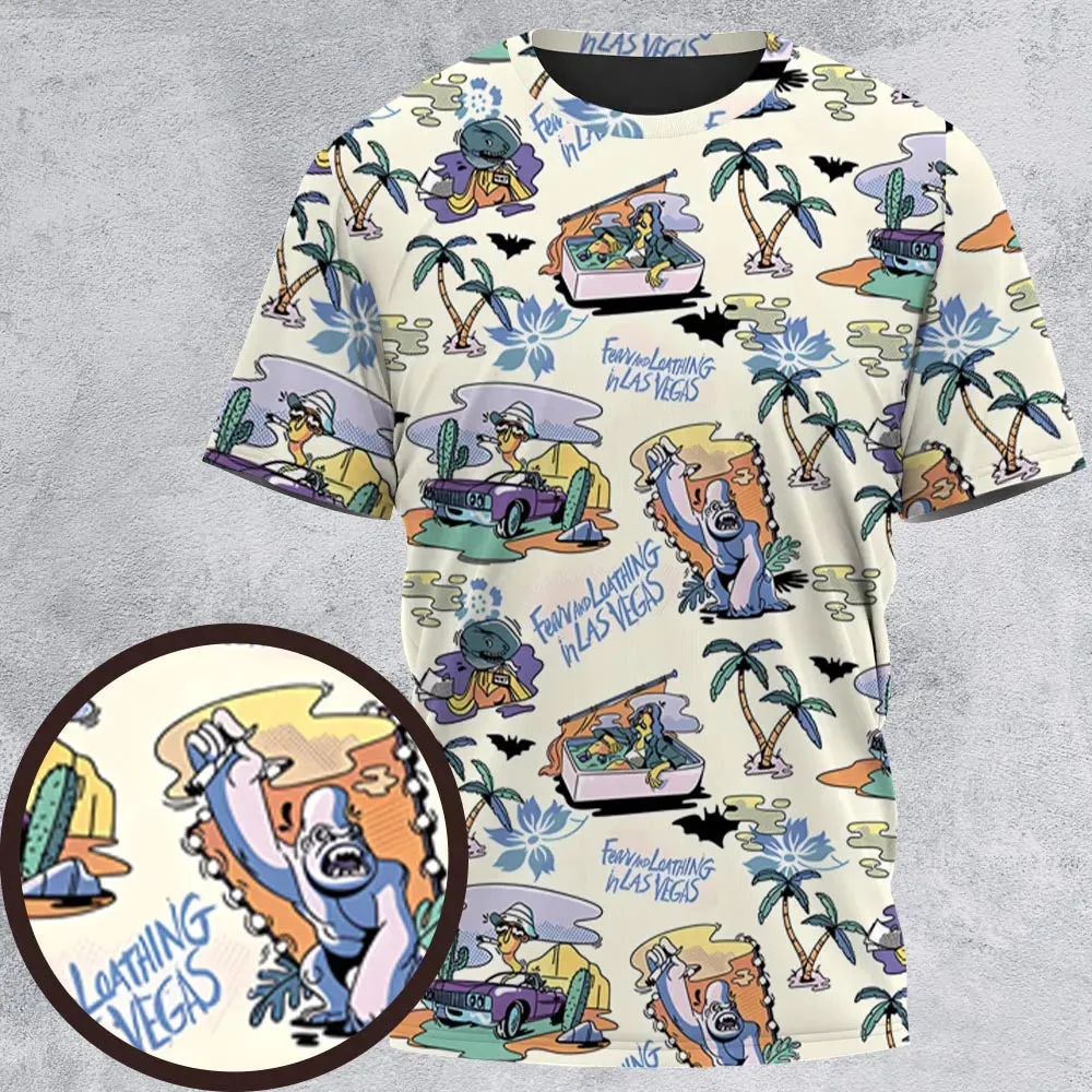 Vacation Fear and Loathing In Las Vegas Pattern All-Over Print Unisex T-Shirt - 2
