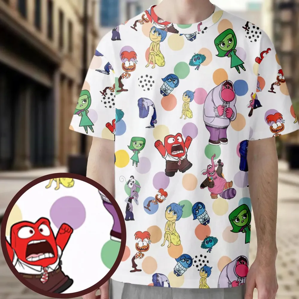 Emotion Characters Inside Out All-Over Print Unisex T-Shirt - 4