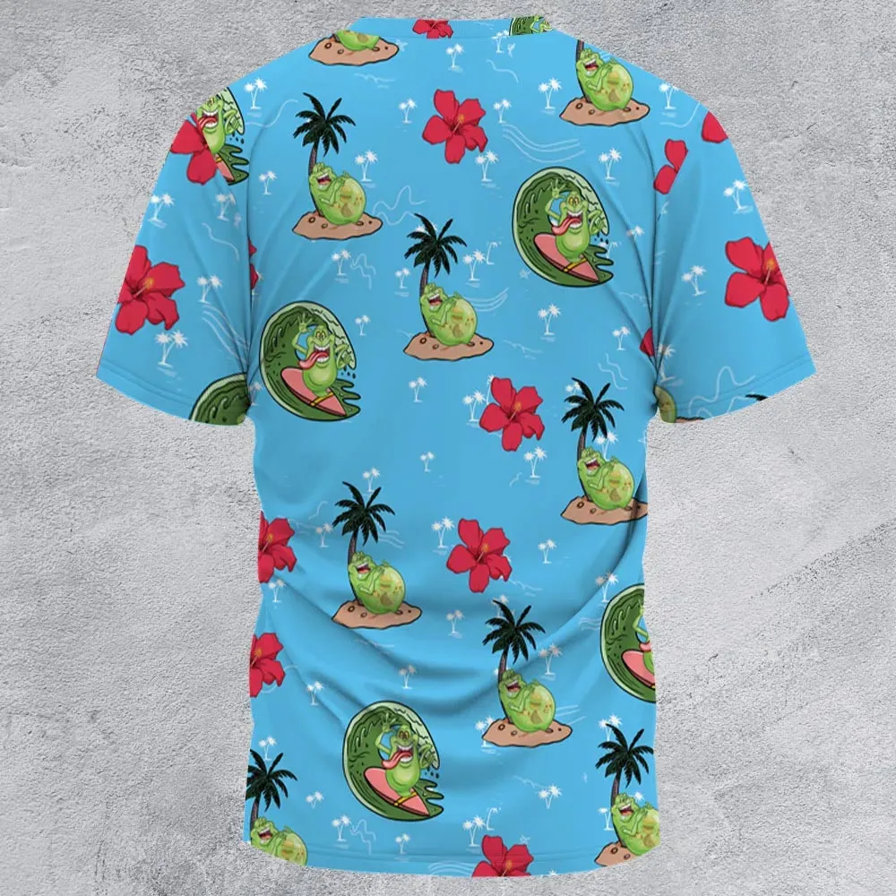 Ghostbusters Slimer Summer Vibes All-Over Print Unisex T-Shirt - 2