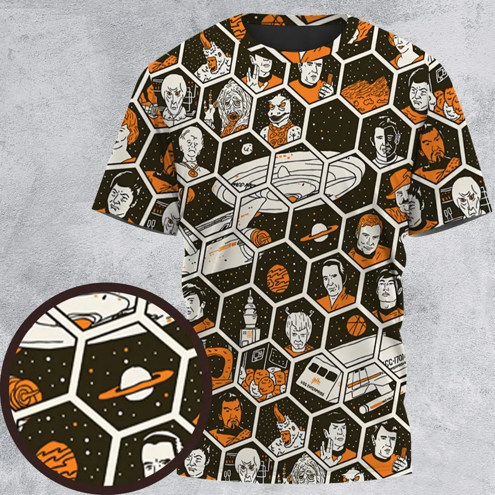 TrekToon Star Trek Hive Pattern All-Over Print Unisex T-Shirt - 2