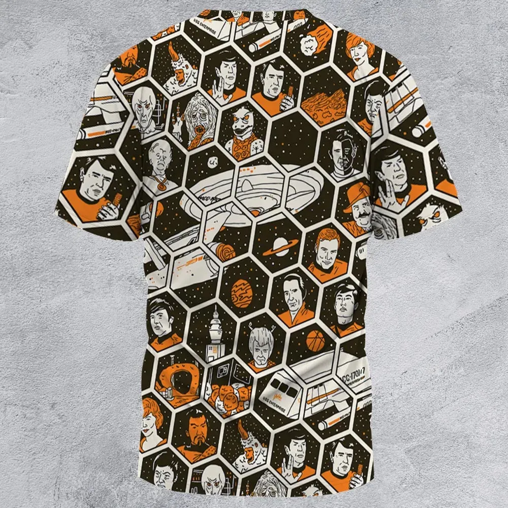 TrekToon Star Trek Hive Pattern All-Over Print Unisex T-Shirt - 3