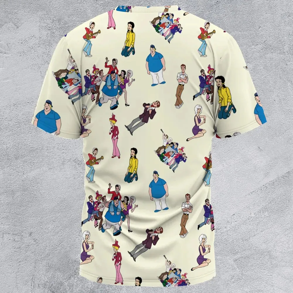 The New Adventures of Gilligan Pattern All-Over Print Unisex T-Shirt - 3