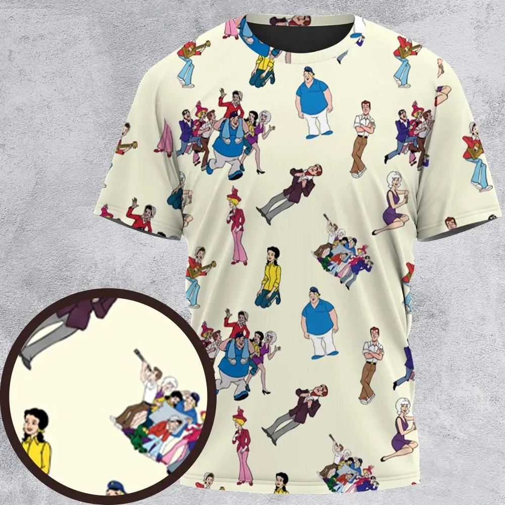 The New Adventures of Gilligan Pattern All-Over Print Unisex T-Shirt - 2