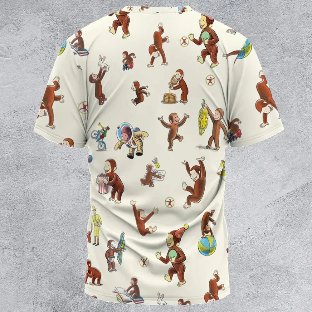 Riotsociety Curious George All-Over Print Unisex T-Shirt - 2