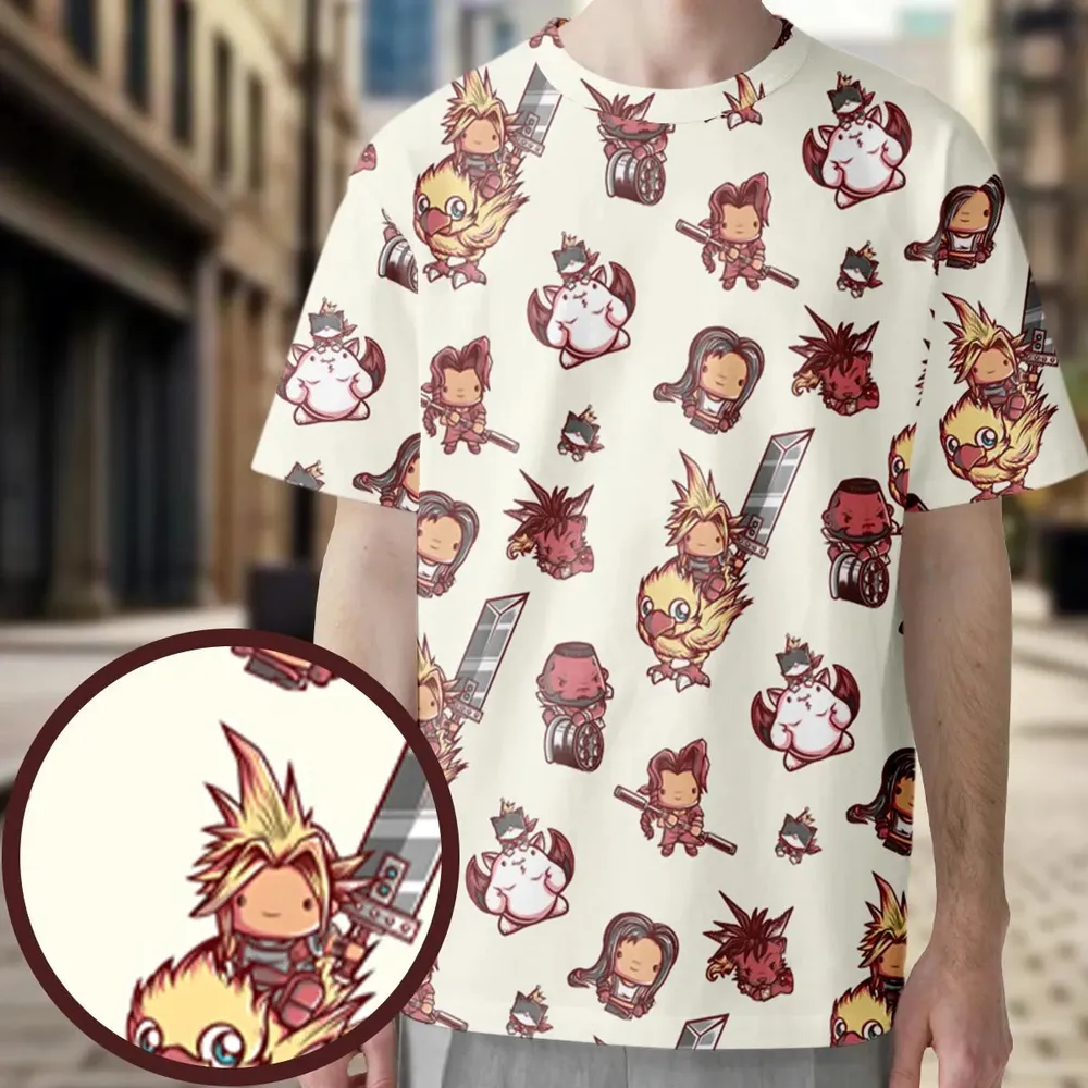 Cute Fantasy Final Fantasy All-Over Print Unisex T-Shirt - 4