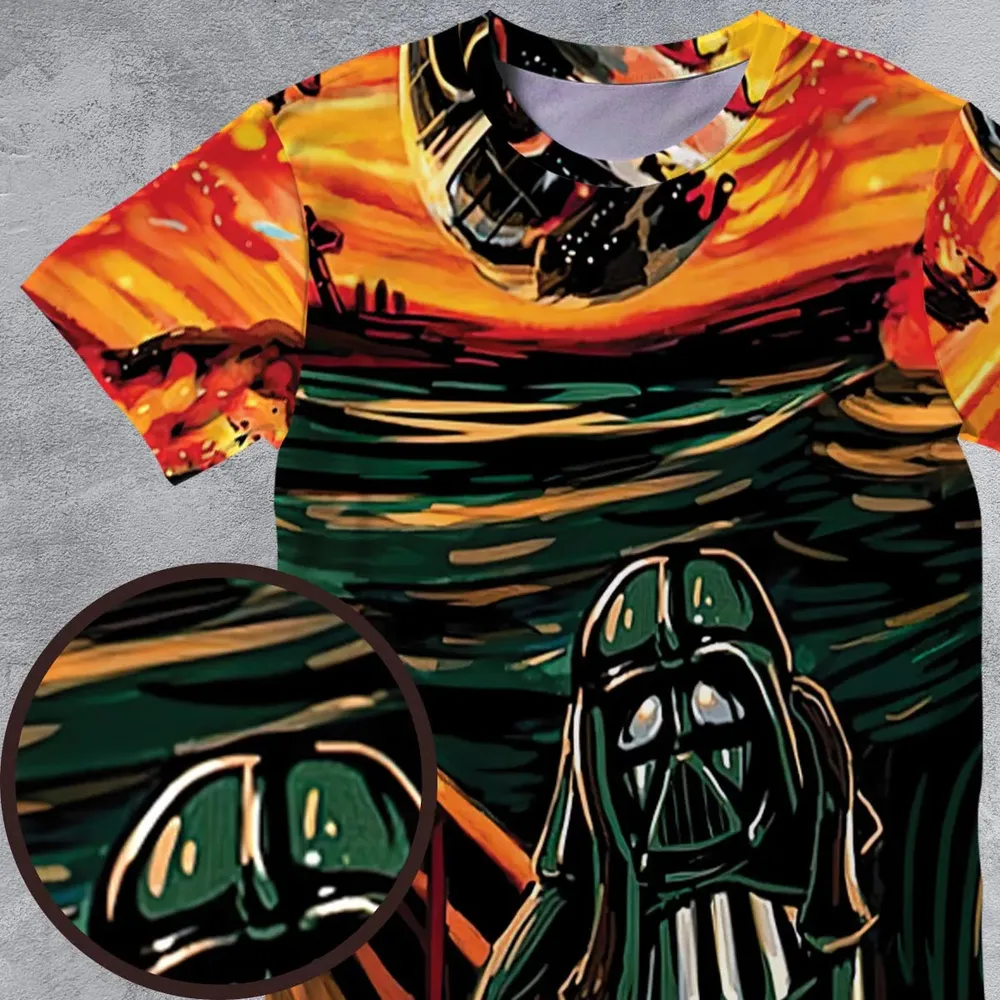 Vader Scream Darth Vader All-Over Print Unisex T-Shirt - 4