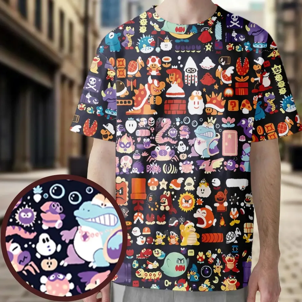 Mario Colors Super Mario All-Over Print Unisex T-Shirt - 4