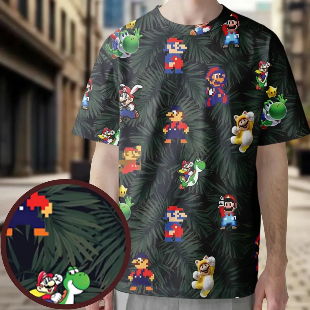 Tropical Mario Super Mario All-Over Print Unisex T-Shirt - 4