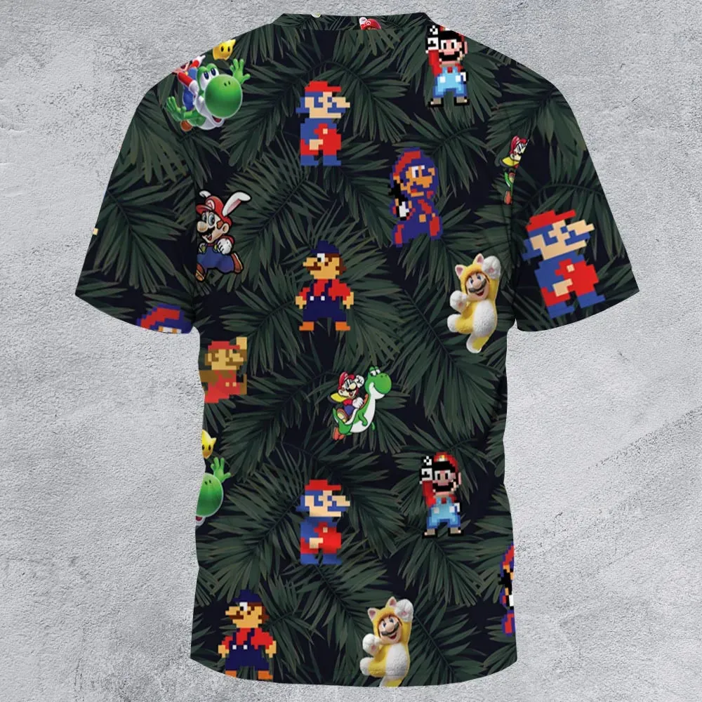 Tropical Mario Super Mario All-Over Print Unisex T-Shirt - 3