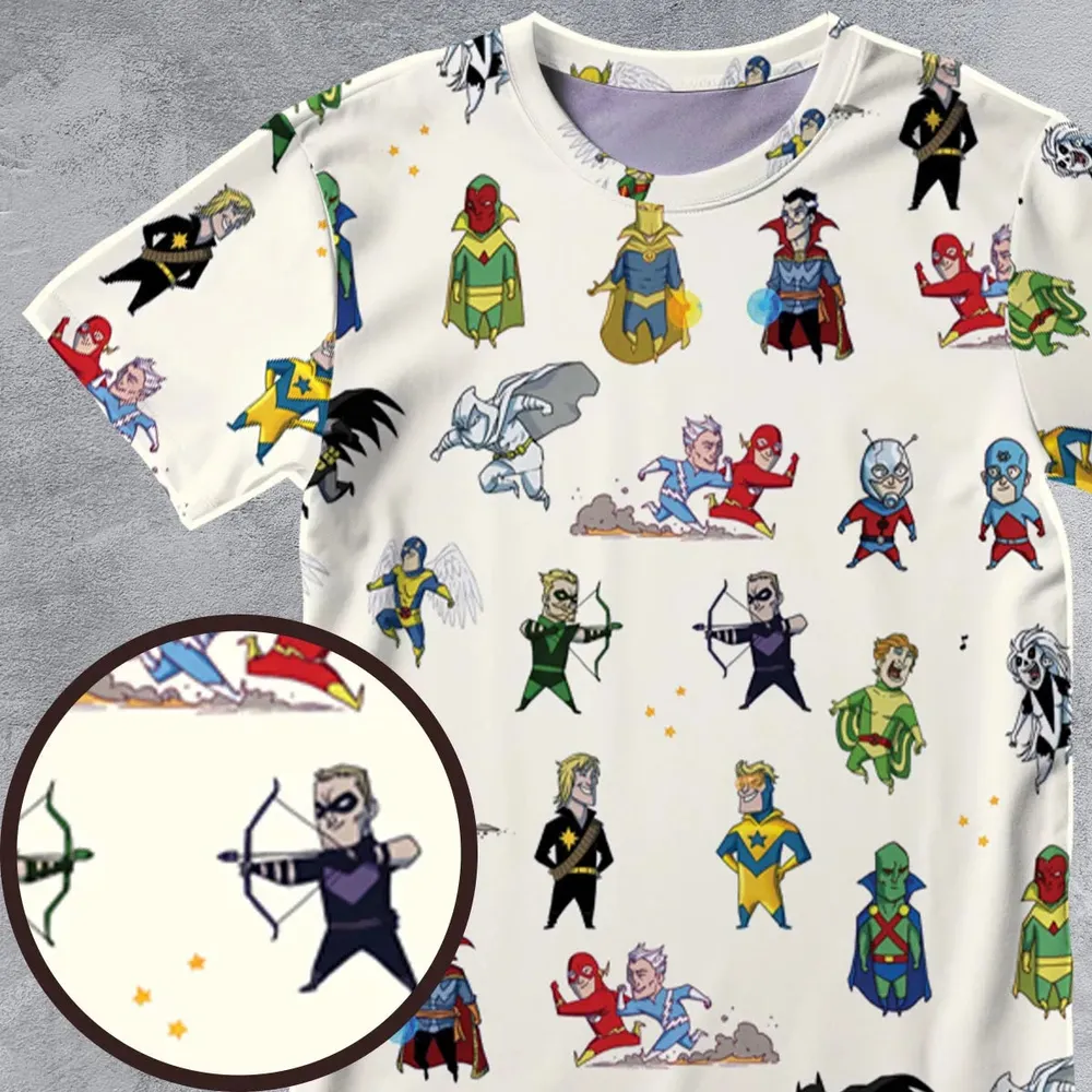 Chillin' and Battle Marvel vs DCU All-Over Print Unisex T-Shirt - 4
