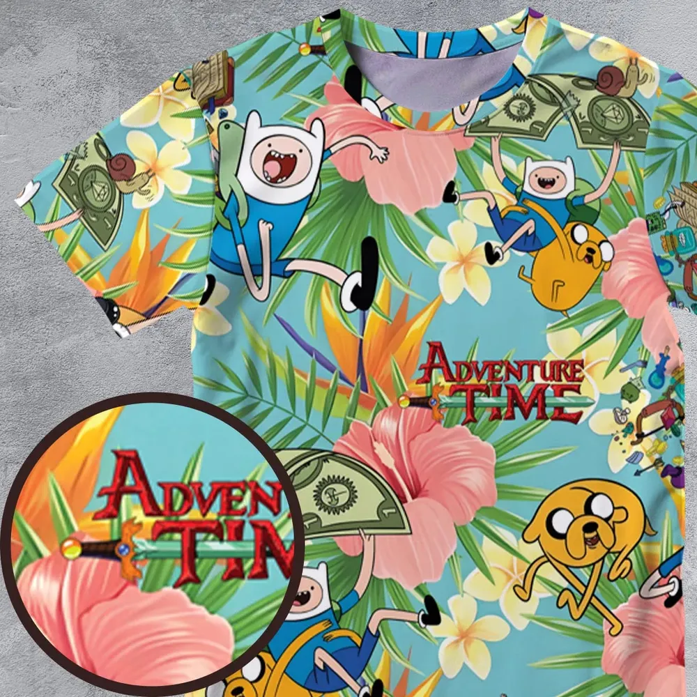 Tropical Adventure Adventure Time All-Over Print Unisex T-Shirt - 4