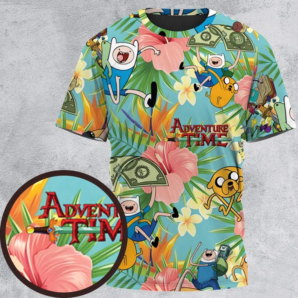 Tropical Adventure Adventure Time All-Over Print Unisex T-Shirt - 2