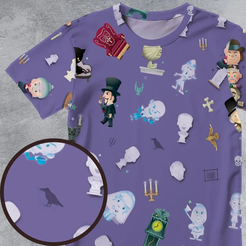Ghoul Chic Haunted Mansion All-Over Print Unisex T-Shirt - 4