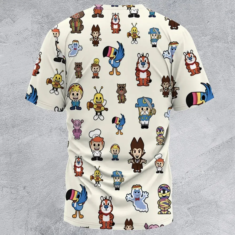 Breakfast Club Cereal Mascot All-Over Print Unisex T-Shirt - 3