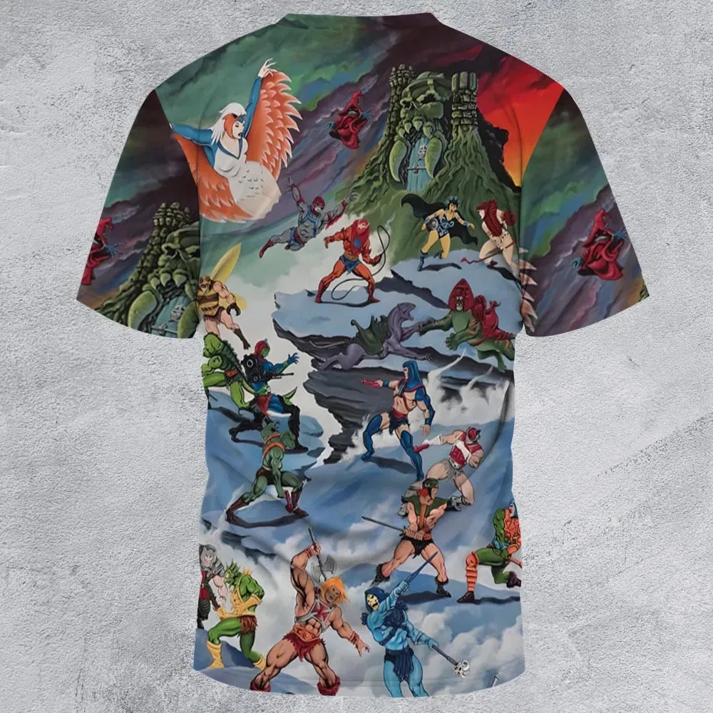 MOTU Castle Grayskull Battle All-Over Print Unisex T-Shirt - 2