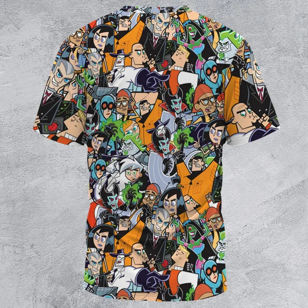 Danny Phantom Characters Collage All-Over Print Unisex T-Shirt - 3
