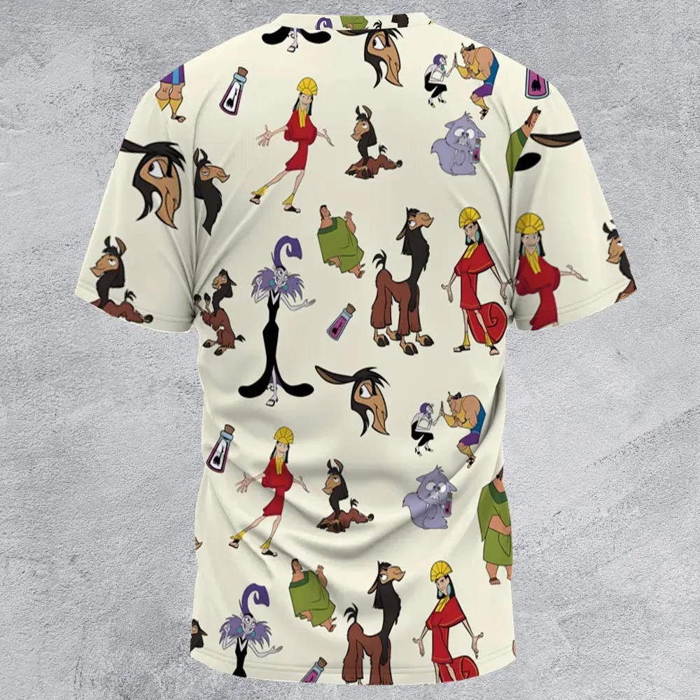 Kuzco and Friends The Emperor's New Groove All-Over Print Unisex T-Shirt - 3
