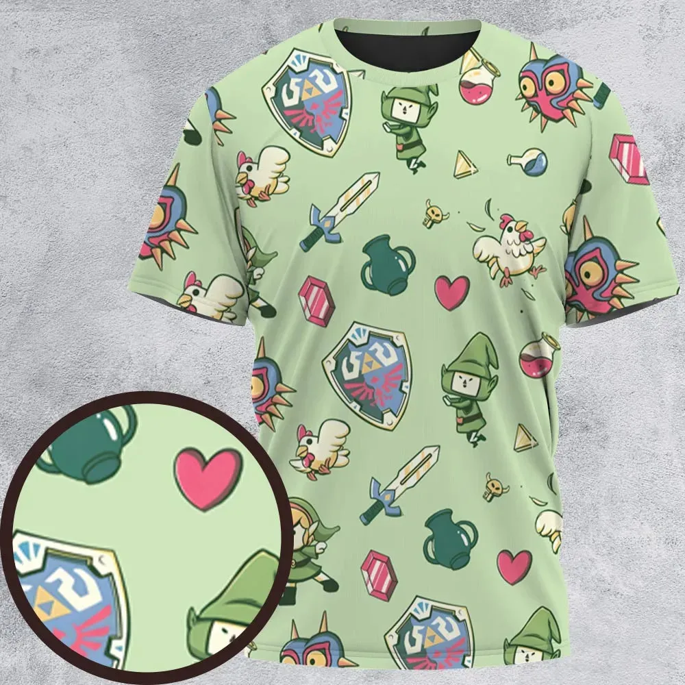 Let's Roll Link The Legend of Zelda All-Over Print Unisex T-Shirt - 2