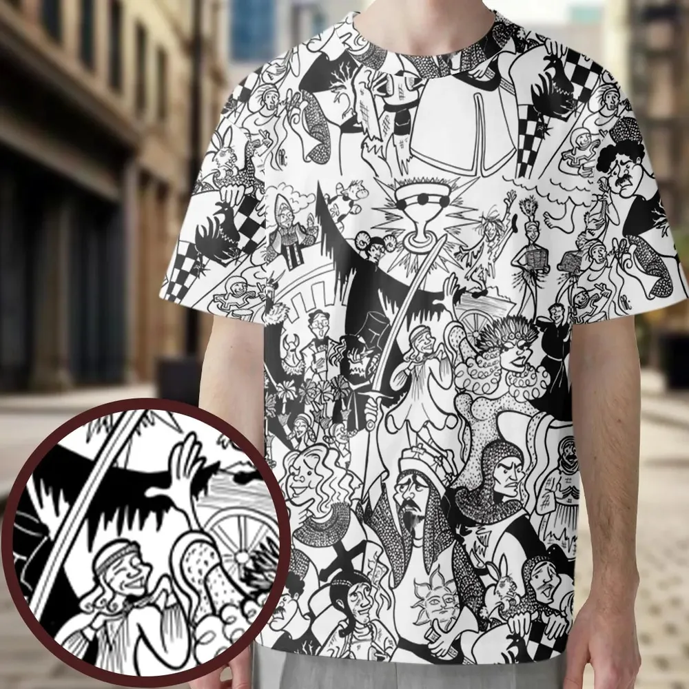 Monty Python Madness All-Over Print Unisex T-Shirt - 3
