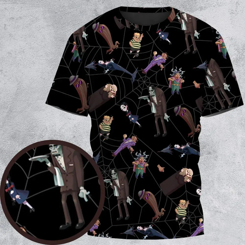 Groovie Addams Family  Cartoon Characters All-Over Print Unisex T-Shirt - 2