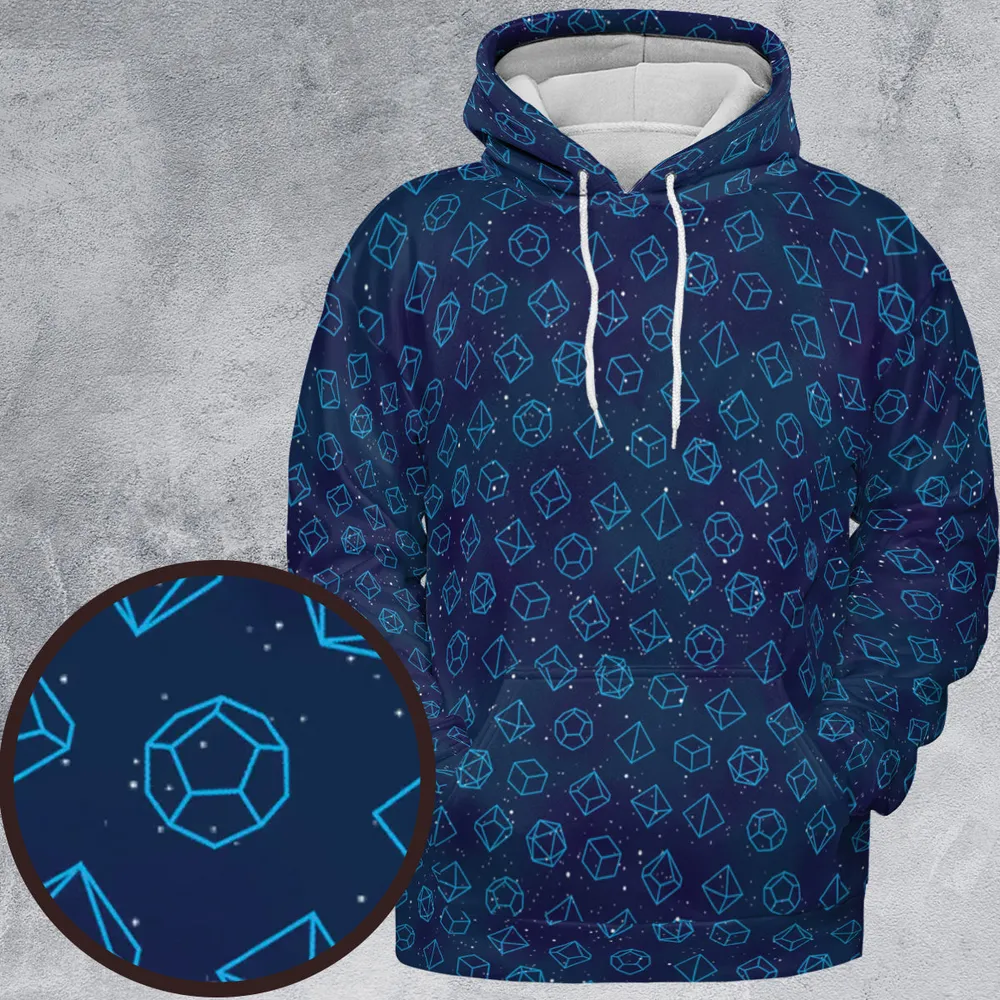 Galaxy Dice Pattern All-over Print Hoodie - 1