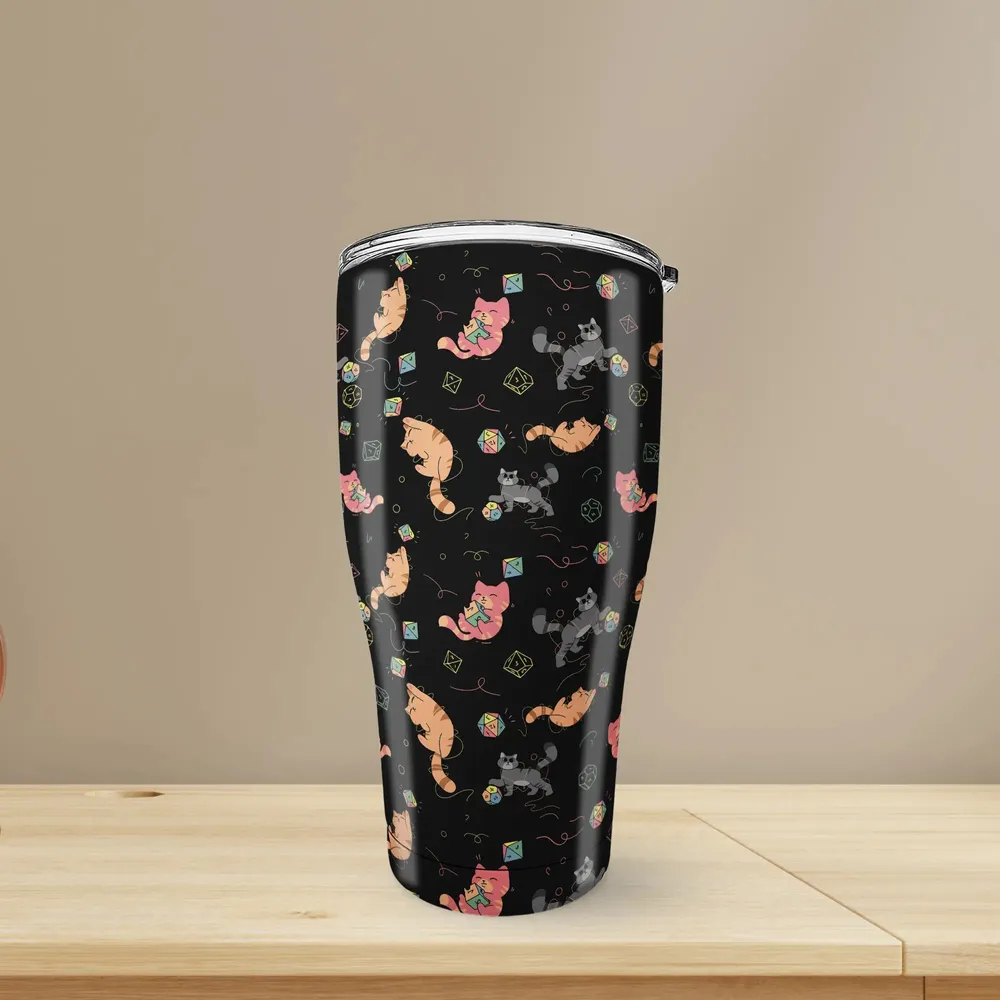 Cat With Dice Tumbler - 3