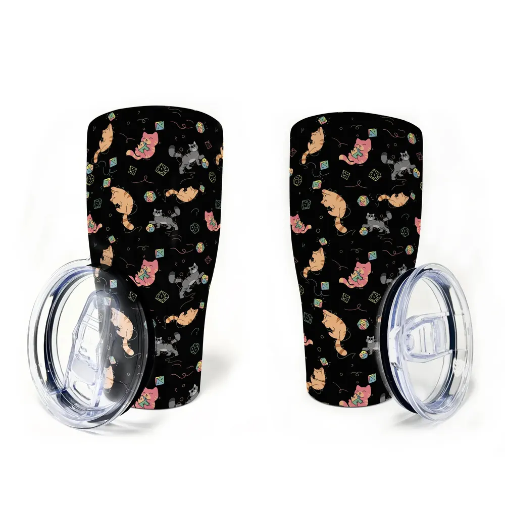 Cat With Dice Tumbler - 7