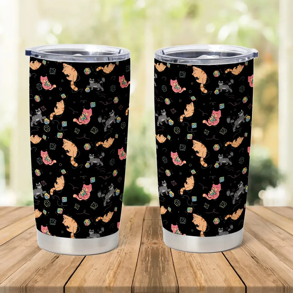 Cat With Dice Tumbler - 1