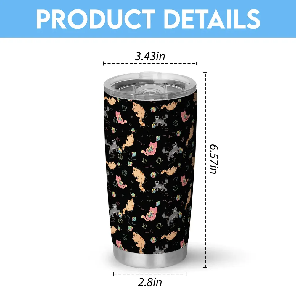 Cat With Dice Tumbler - 5