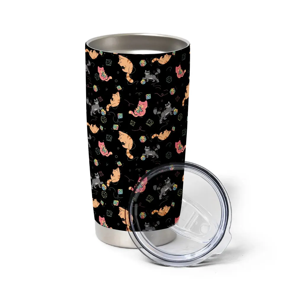 Cat With Dice Tumbler - 6